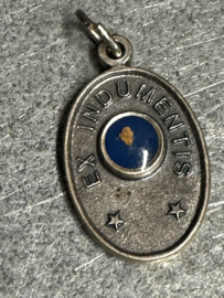Devotiemedaille Maria Onze Lieve Vrouw van Lourdes met relikwie, 3 CM