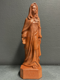 Heiligenbeeld Maria Visitatie, Terracotta, 1967, 28 cm,  (5)