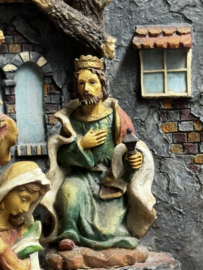 Kerststal met 10 vaste figuren