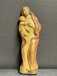 Plaquette Maria met kind, terracotta 28 cm (1)