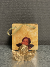 Engel in cadeau tasje 3 x 5 cm, resin (10)