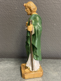 Heiligenbeeld Judas Tadeus, rubber, jaren '50, 15cm (3)