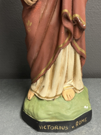 Heiligenbeeld Victor van Xanten, gips, 44cm (5)