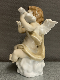 Engel met viool, LLadro immitatie, 16 cm, porselein (0)