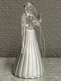 Kerst (-boom) Engel van glas  met boek, 10 cm (9)