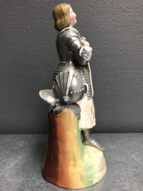 Heiligenbeeld Jeanne D`Arc, biscuitporselein, 21 cm, (23)