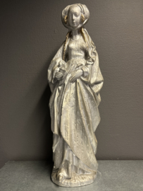 Heiligenbeeld Maria Magdalena met zalfpot, 57 cm, gips, 1930  (10)