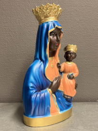 Heiligenbeeld Maria OLV van Czestochowa, gips, 24 cm,  (8)