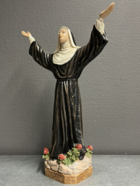 Heiligenbeeld Rita van Cascia, 32 cm, resin, handbeschilderd, (5)