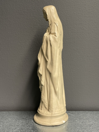 Heiligenbeeld Maria Heilig Hart, gips, 42cm (8)