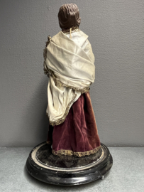 Heiligenbeeld Maria en Maria Magdalena, houten polychroom beelden, 40 cm, ca. 1860 (G)