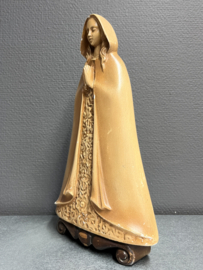 Heiligenbeeld Maria, gips op houten voet (H. Stevens), 31 cm, ca. 1910 (10)