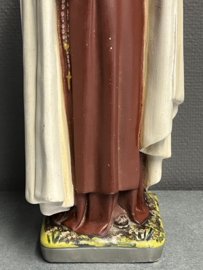 Heiligenbeeld Theresia van Lisieux, 41 cm, gips, lichte beschadigingen (10)