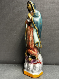 Beeld Onze-Lieve-Vrouw van Guadalupe – handbeschilderd gips, 35,5 cm