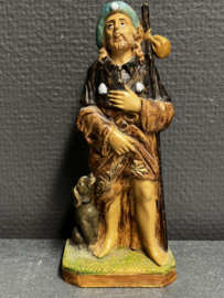 Heiligenbeeld Jacobus de Meerdere, Santiago de Compostella. 16 cm. Rubber