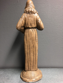 Heilig Hart Jezus, gips, 50 cm, Sa. Merlini beeld 1930, lichte beschadigingen (10)