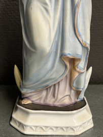 Heiligenbeeld Maria op maan, biscuitporselein, 28 cm hoog, ca. 1900 (2)