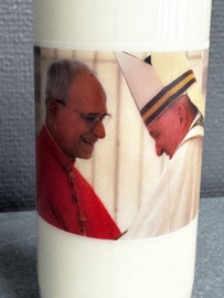 Noveenkaars Paus Leo XIV en  Paus Franciscus, brandt 9 dagen en nachten. 100% Plantaardige Olie.