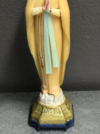 Maria OLV van Lourdes, jaren 50 souvenir, 25 cm, aureool ontbreekt (3)
