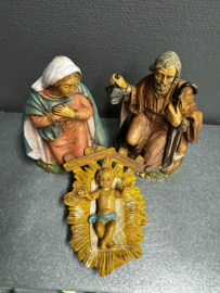 Kerstgroep Maria, Jozef en kind.