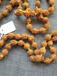 Rudraksha Mala, meditatie kralen, 108 kralen, 90 cm lang