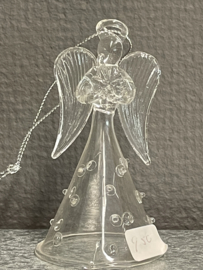kerst (-boom) Engel met klaverblad, glas, 9 cm (0)
