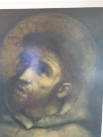 Litho in kader heilige Franciscus 40x30 CM  (37)