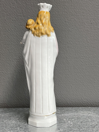 Heiligenbeeld Maria met kind, Biscuit porselein, 1880,  27 cm (5)