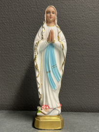 Heiligenbeeld Maria OLV van Lourdes, 20 cm, Gips, (8)