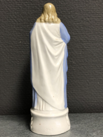 Heiligenbeeld Jezus Heilig Hart, Biscuit porselein, 20 cm 1880 (1)