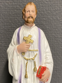 Heiligenbeeld Franciscus Xaverius, gips, 20 cm (3)