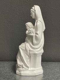 Heiligenbeeld Maria met kind, gips, 18 cm (5)