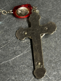 Rozenkrans Kruisweg, Lengte  59 cm Amethist Glas Kralen