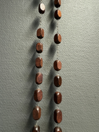 Antieke muur rozenkrans, lengte 67 CM
