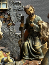 Kerststal met 10 vaste figuren