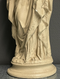 Heiligenbeeld Maria Heilig Hart, gips, 42cm (8)
