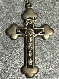 Antieke rozenkrans, zaden kralen, 51 cm