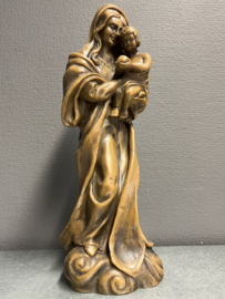 Heiligenbeeld Maria met kind, was, 38 cm (2)
