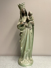 Heiligenbeeld Maria O.L.V met kind, gips, 48 cm, 1900 (0)