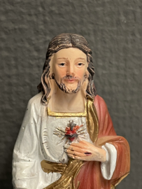 Heiligenbeeld Jezus Heilig Hart, resin, 12 cm, (2)
