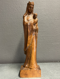 Heiligenbeeld Maria met kind, Duits, hout, 23cm (3)