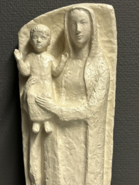 Plaquette Maria met kind, Goebel , aardewerk, 1966 Goebel Lei 206,  (5)