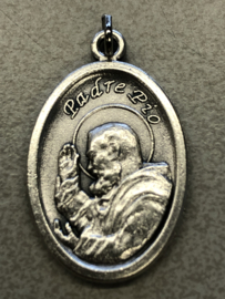Devotiemedaille Pater Pio van Pietrelcina, 2 cm