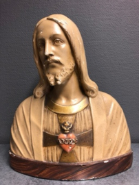 Buste Jezus heilig hart, 1900, gips, 30cm (21)