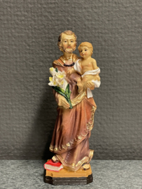 Heiligenbeeld Jozef, resin, 12 cm, huiselijk geluk. (5)