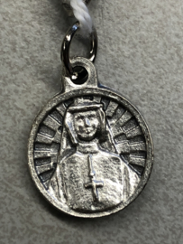 Devotiemedaille Faustina Kowalska en Jezus Barmhartige, 1.5 cm