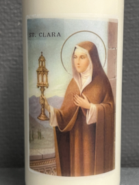 Noveenkaars Clara van Assisi, brandt 9 dagen en nachten. 100% Plantaardige Olie.