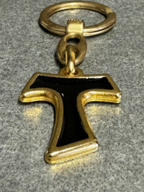 Sleutelhanger Tau kruis, Zwart