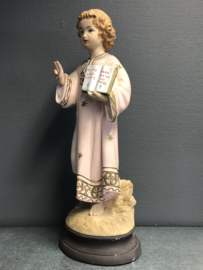 Heiligenbeeld kindje Jezus, gips 53 cm, antiek (3)