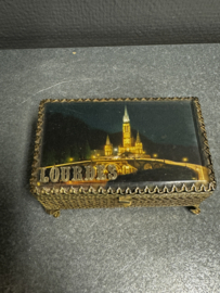 Antiek Lourdes Souvenir Sieradenkistje